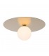 Modern Flush Ceiling Light Golden Light  with White Shade, G9 - 1