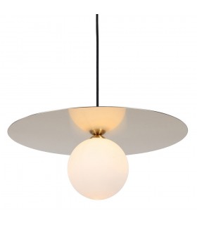 Modern Hanging Pendant Golden Light  with White Shade, G9 - 1