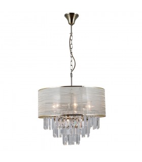 Stylized Hanging Pendant Ancient Brass 2 Light , E14 - 1