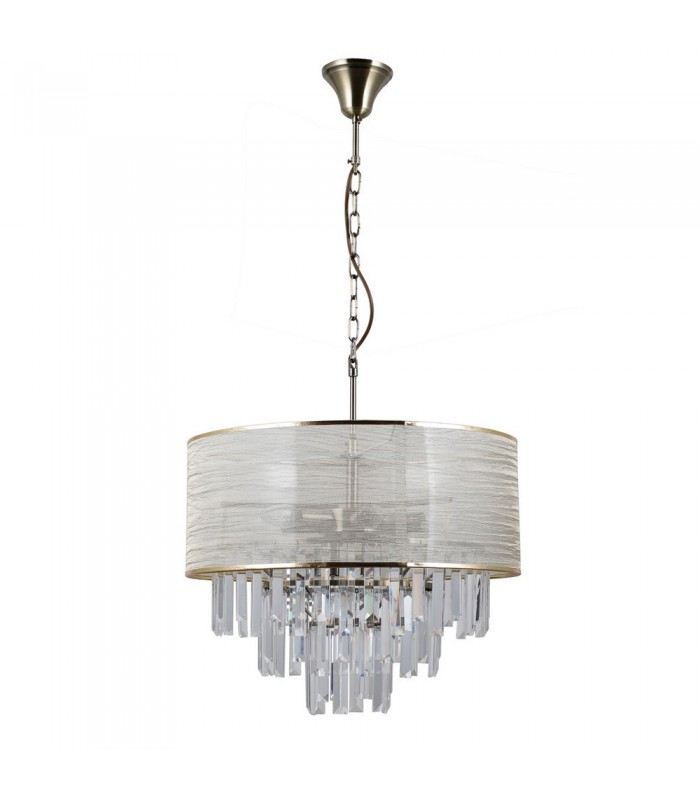 Stylized Hanging Pendant Ancient Brass 2 Light , E14 - 2