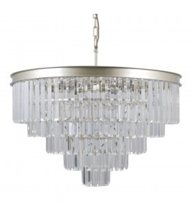 Hanging Pendant Golden Champagne 11 Light  with Crystal Glass Shade, E14 - 1