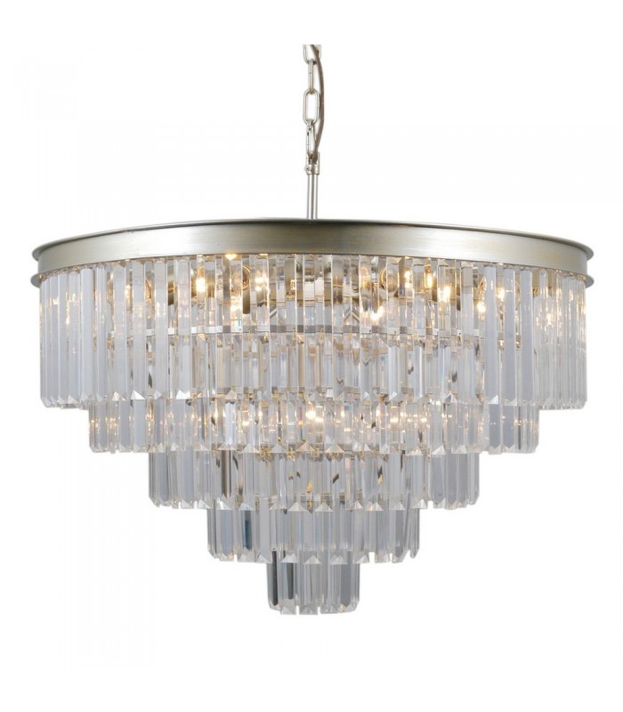 Hanging Pendant Golden Champagne 11 Light  with Crystal Glass Shade, E14 - 2