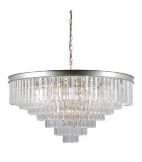 Hanging Pendant Golden Champagne 14 Light  with Crystal Glass Shade, E14 - 2