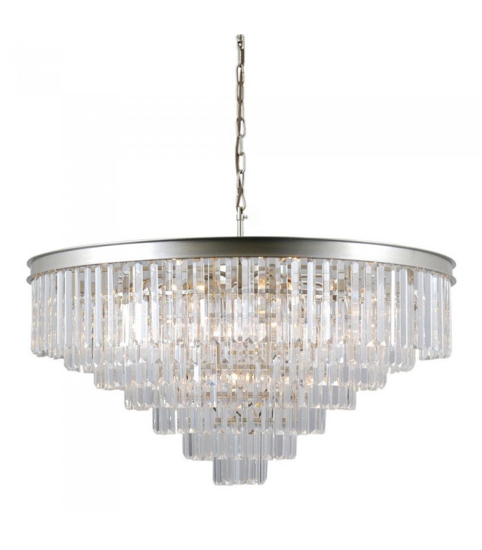 Hanging Pendant Golden Champagne 14 Light  with Crystal Glass Shade, E14 - 2