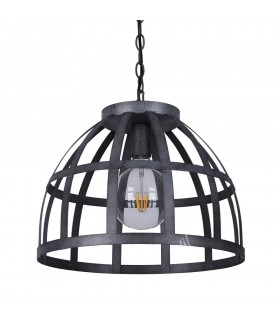 Industrial And Retro Hanging Pendant Antique Silver 1 Light , E27 - 1