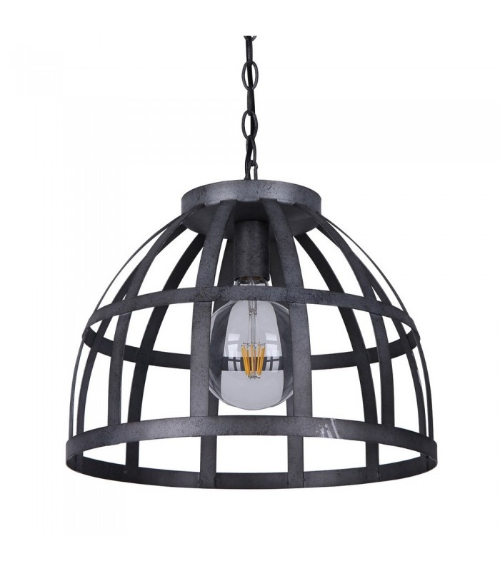 Industrial And Retro Hanging Pendant Antique Silver 1 Light , E27 - 1