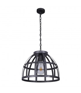 Industrial And Retro Hanging Pendant Antique Silver 1 Light , E27 - 2