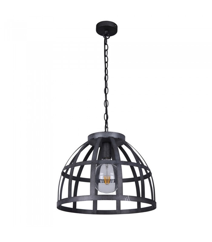 Industrial And Retro Hanging Pendant Antique Silver 1 Light , E27 - 2
