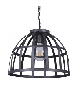 Industrial And Retro Hanging Pendant Antique Silver 1 Light , E27 - 1