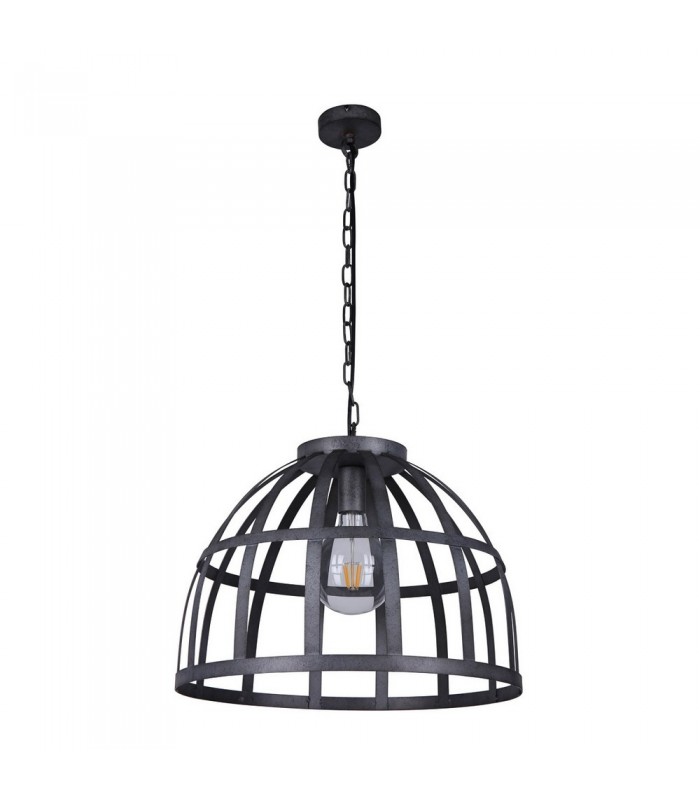 Industrial And Retro Hanging Pendant Antique Silver 1 Light , E27 - 2