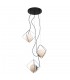 Modern Hanging Pendant Chrome, Black 3 Light  with White Shade, E27 Dimmable - 1
