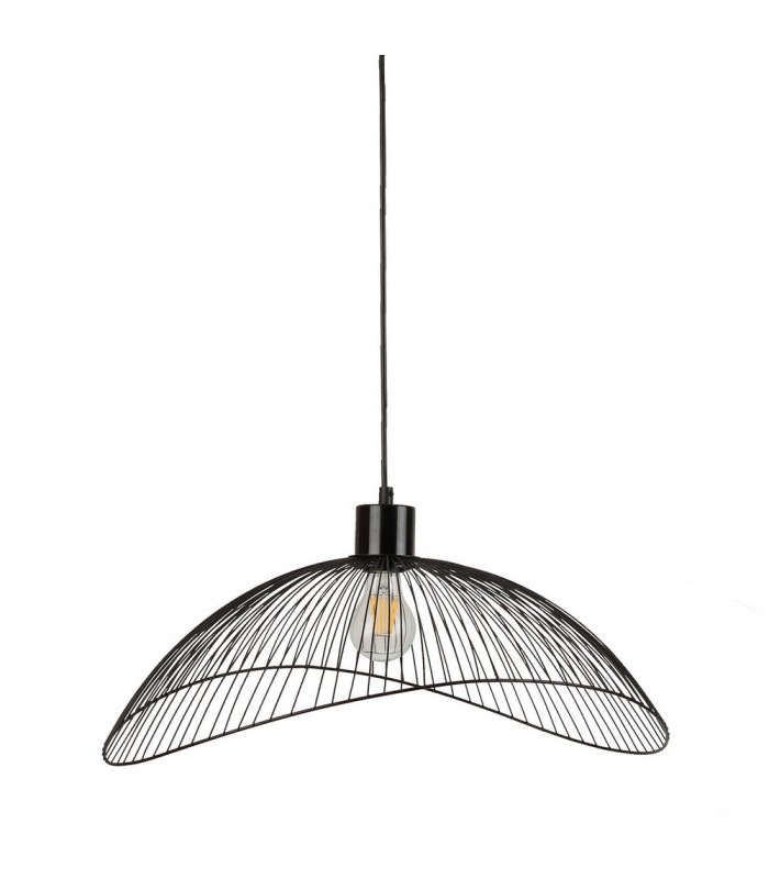 Modern Hanging Pendant Black Matt 1 Light , E27 - 1