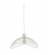 Modern Hanging Pendant Black Matt 1 Light  with White Matt Shade, E27 - 1