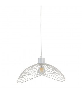 Modern Hanging Pendant Black Matt 1 Light  with White Matt Shade, E27 - 1
