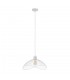 Modern Hanging Pendant Black Matt 1 Light  with White Matt Shade, E27 - 2