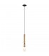 Modern Hanging Pendant Black 1 Light  with Brass Shade, E27 Dimmable - 2