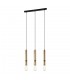 Modern Hanging Pendant Black 3 Light  with Brass Shade, E27 Dimmable - 1