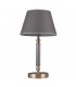 Classic Table Lamp Antique Bronze 1 Light  with Grey Shade, E14 - 1