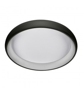 Modern LED Flush Ceiling Light Black, Warm White 3000K 1760lm - 1