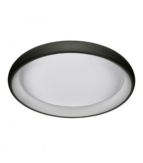 Modern LED Flush Ceiling Light Black, Warm White 3000K 2750lm - 1