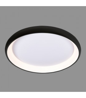 Modern LED Flush Ceiling Light Black, Warm White 3000K 2750lm - 2