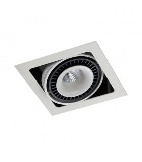 Modern Technical LED Recessed Ceiling Matt White, Black, warm White 3000K 1340lm - 1