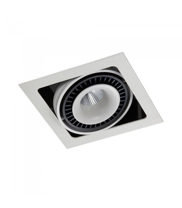 Modern Technical LED Recessed Ceiling Matt White, Black, warm White 3000K 1340lm - 1