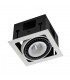 Modern Technical LED Recessed Ceiling Matt White, Black, warm White 3000K 1340lm - 2