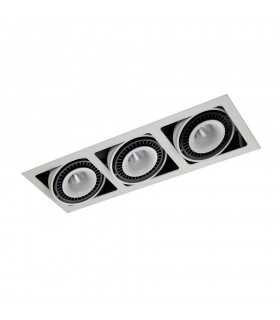 Modern Technical LED Recessed Ceiling Matt White, Black, warm White 3000K 4100lm - 1