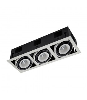 Modern Technical LED Recessed Ceiling Matt White, Black, warm White 3000K 4100lm - 2