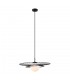 Modern Hanging Pendant Black 1 Light  with White Shade, E27 - 2
