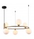 Modern Hanging Pendant Golden 6 Light  with White Shade, G9 - 1