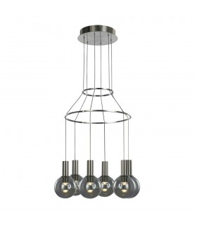 Modern LED Hanging Pendant Chrome, Warm White 3000K 1260lm Dimmable - 1