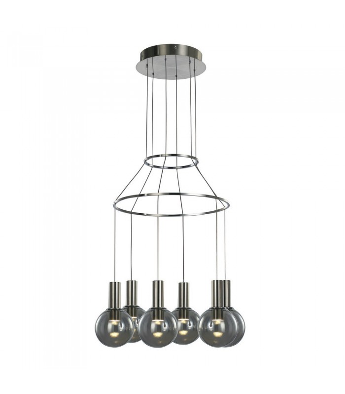 Modern LED Hanging Pendant Chrome, Warm White 3000K 1260lm Dimmable - 1