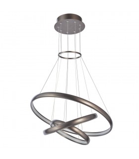 Modern LED Hanging Pendant Coffee, Warm White 3000K 4240lm, IP44 Dimmable - 1