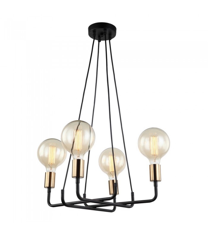 Modern Hanging Pendant Bronze, Black 4 Light , E27 - 1