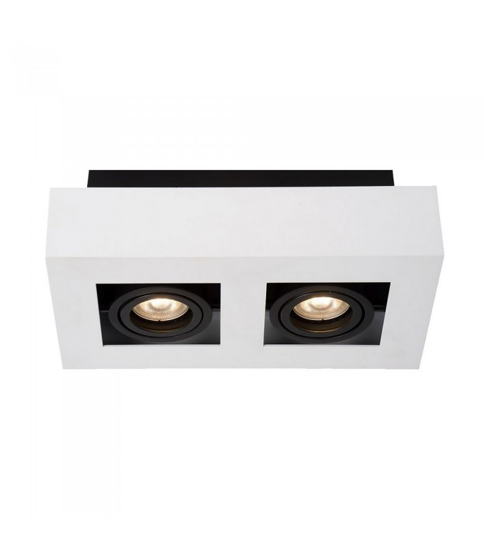 Modern Surface Mounted White, Black 2 Light , GU10 - 1