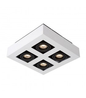 Modern Surface Mounted White, Black 4 Light , GU10 - 1