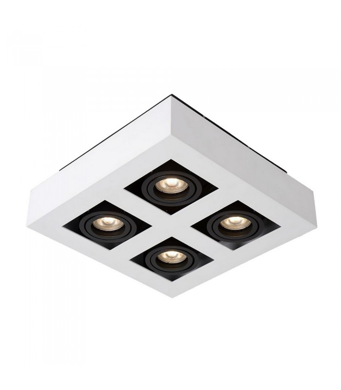 Modern Surface Mounted White, Black 4 Light , GU10 - 1