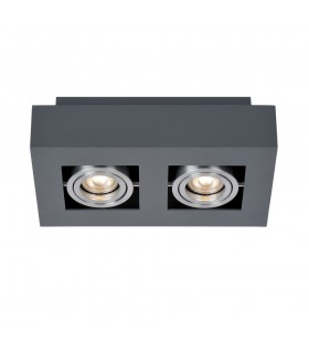 Modern Surface Mounted Black Aluminum 2 Light , GU10 - 1