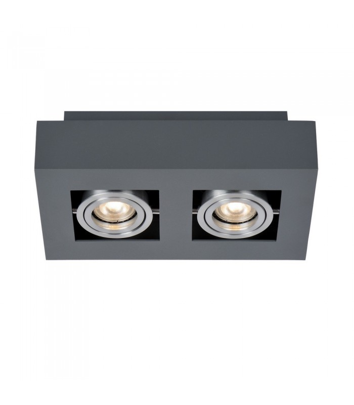 Modern Surface Mounted Black Aluminum 2 Light , GU10 - 1