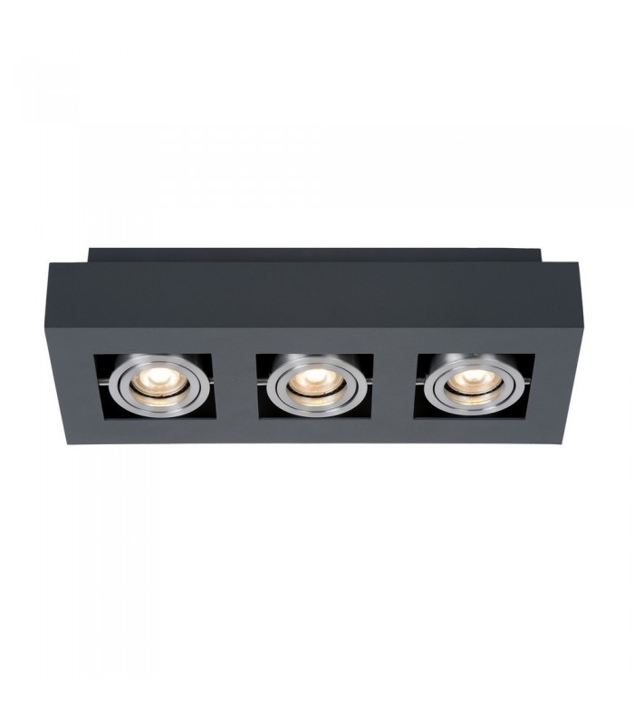 Modern Surface Mounted Black Aluminum 3 Light , GU10 - 1