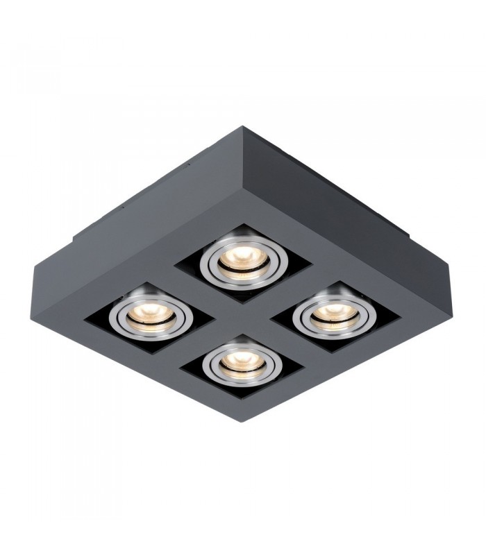 Modern Surface Mounted Black Aluminum 4 Light , GU10 - 1
