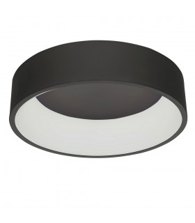 Modern LED Flush Ceiling Light Black, Warm White 3000K 1760lm - 1