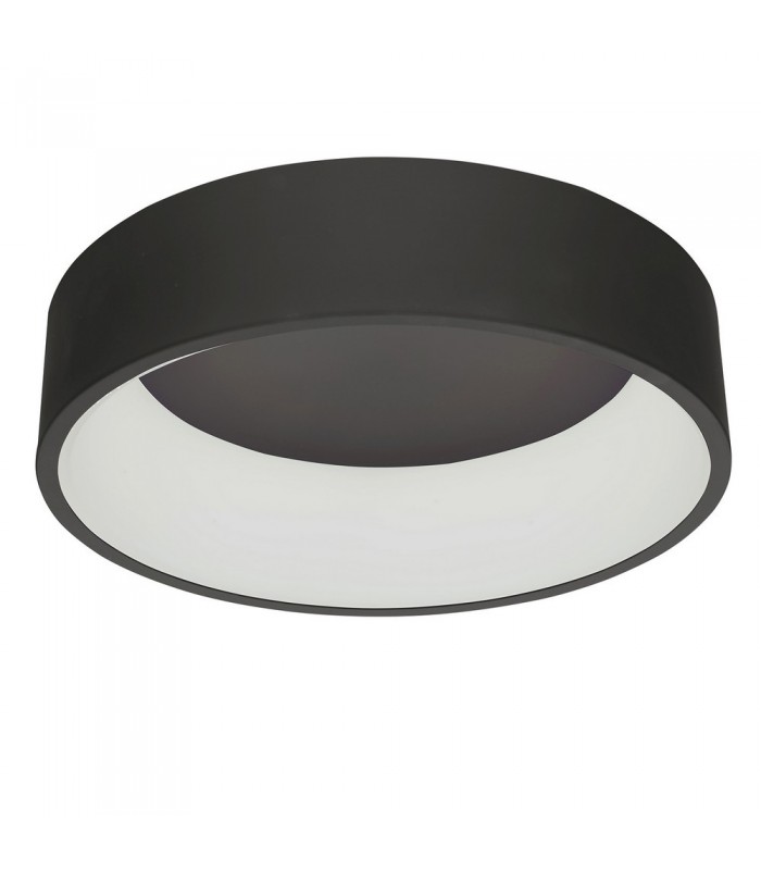 Modern LED Flush Ceiling Light Black, Warm White 3000K 1760lm - 1