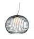 Modern Hanging Pendant Black 1 Light  with White Shade, E27 - 1
