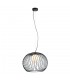 Modern Hanging Pendant Black 1 Light  with White Shade, E27 - 2