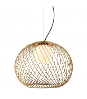 Modern Hanging Pendant Golden 1 Light  with White Shade, E27 - 1