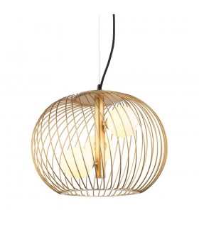 Modern Hanging Pendant Golden 3 Light  with Gold, White Shade, G9 - 1