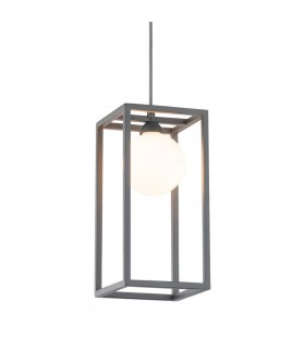 Industrial And Retro Hanging Pendant Grey 1 Light  with Glass Shade, G9 - 1